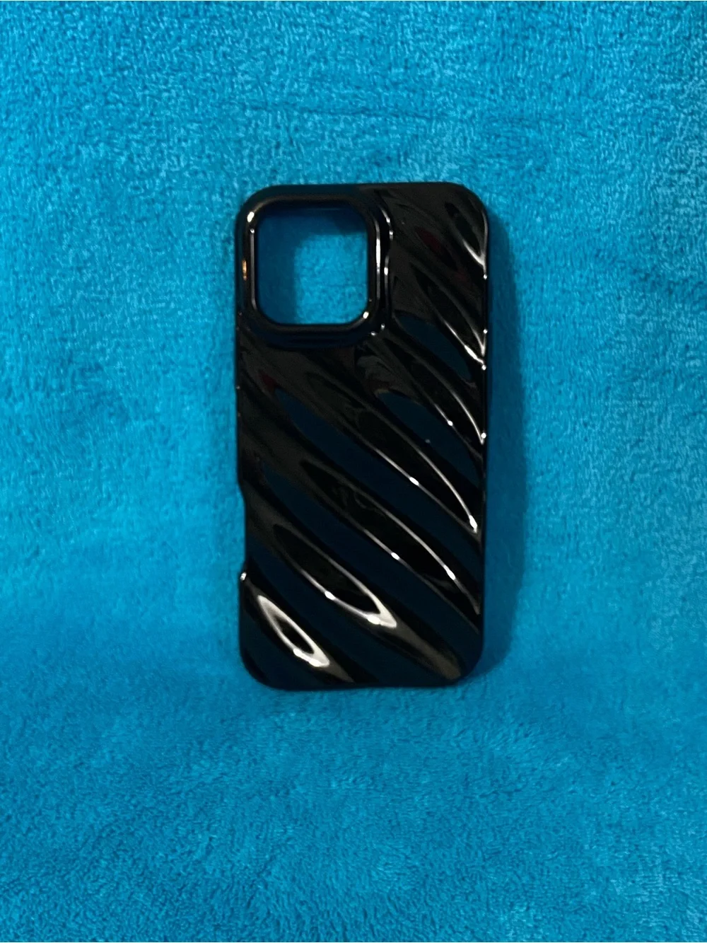 iPhone 16 pro-max Black Phone Case - Protective Silicone Cover